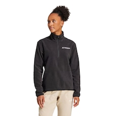 Blusão Feminino Adidas Fleece 1/2 Zíper Multi Essentials