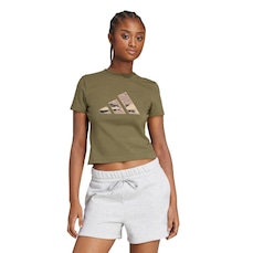 Camiseta Feminina Adidas Camuflada Estampada