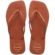 Chinelo Havaianas Slim Square Logo Pop Up Dedo Feminino