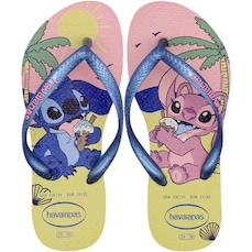 Chinelo Havaianas Slim Disney Stitch Dedo Infantil