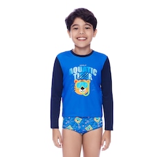 Camiseta Infantil Speedo Manga Longa Aquatic Tiger