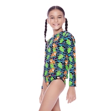Camiseta Infantil Speedo Manga Longa Jungle Tiger