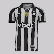 Camisa do Botafogo Reebook I 2025 Patch Campeão Brasileiro Masculina