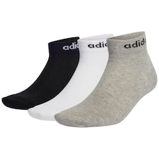 Meia Masculina Adidas Linear Ankle 3 Pares
