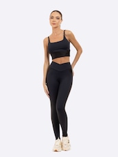 Calça Legging Metalic Feminina Manly Recortes