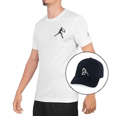 Kit Boné + Camiseta Lacoste Tennis Novak Djokovic Th1044 Masculina