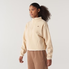 Blusão Feminino New Balance Fleece 1/2 Zíper