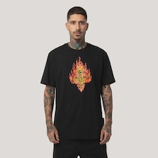 Camiseta Regular MCD Caveira Em Chamas Masculino