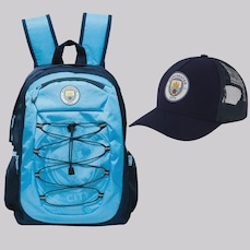 Kit Manchester City Futfanatics Mochila Esportiva + Boné Trucker