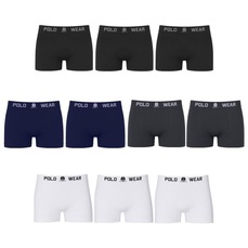 Cueca Boxer Polo Wear Basic - 10 Unidades - Infantil