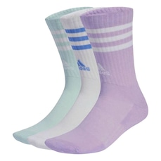 Meia Cano Alto adidas 3 Listras 3 Pares Unissex
