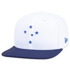 Boné Cruzeiro Vintage New Era Branco Aba Reta Futebol 9Fifty