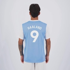 Camisa Manchester City FutFanatics Haaland 9 Azul Masculina