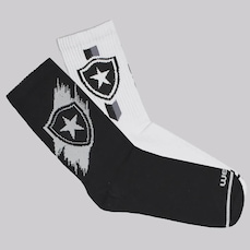 Meia Cano Alto Rikam Botafogo Esporte - 2 Pares - Unissex