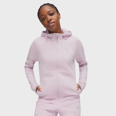 Jaqueta de Moletom Feminina Puma com Capuz Evostripe Full-Zip