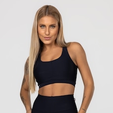 Top Fitness com Bojo Alças Cruzadas Compressão Feminino