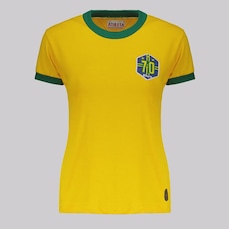 Camisa do Brasil FutFanatics Retrô 1970 Feminina