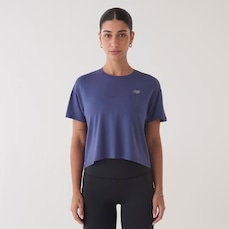 Camiseta Cropped New Balance Drapey Feminina