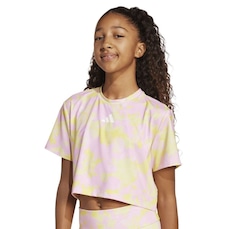 Camiseta adidas Cropped Printed Essentials Infantil