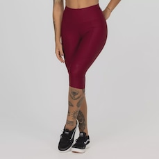 Calça Corsário Cintura Alta Recortes Bolso - Feminina