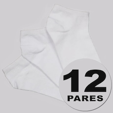 Kit Meia Cano Curto Selene Sapatilha 12 Pares Unissex