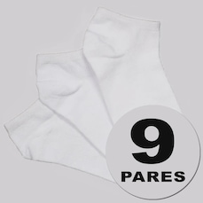 Kit Meia Cano Curto Selene Sapatilha 9 Pares Unissex