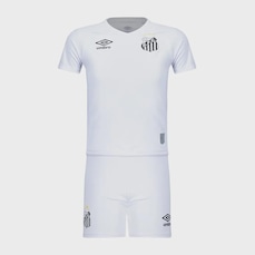 Kit Uniforme de Futebol Infantil Umbro Santos Oficial 2025