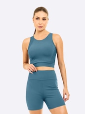 Top Cropped Feminino Manly Canelado