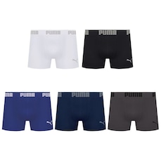 Kit 5 Cuecas Puma Boxer Sem Costura Masculina
