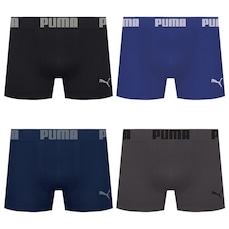 Kit 4 Cuecas Puma Boxer Sem Costura Masculina