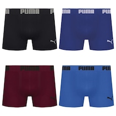 Kit 4 Cuecas Puma Boxer Sem Costura Masculina