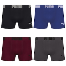 Kit 4 Cuecas Puma Boxer Sem Costura Masculina