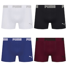 Kit 4 Cuecas Puma Boxer Sem Costura Masculina