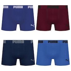 Kit 4 Cuecas Puma Boxer Sem Costura Masculina