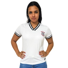 Camisa do Corinthians Coimbra Baby Look Duo Lines - Feminina