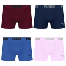 Cueca Puma Boxer Sem Costura - 4 unidades - Masculina