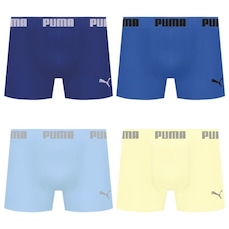 Cueca Puma Boxer Sem Costura - 4 unidades - Masculina