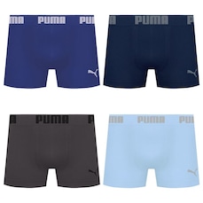 Cueca Puma Boxer Sem Costura - 4 unidades - Masculina