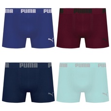 Cueca Puma Boxer Sem Costura - 4 unidades - Masculina