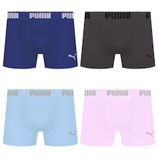Cueca Puma Boxer Sem Costura - 4 unidades - Masculina