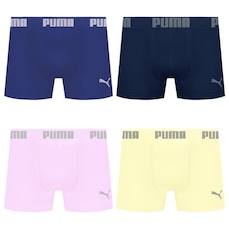 Cueca Puma Boxer Sem Costura - 4 unidades - Masculina
