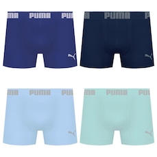 Cueca Puma Boxer Sem Costura - 4 unidades - Masculina