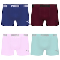 Cueca Puma Boxer Sem Costura - 4 unidades - Masculina