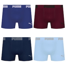 Cueca Puma Boxer Sem Costura - 4 unidades - Masculina
