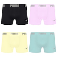 Cueca Puma Boxer Sem Costura - 4 unidades - Masculina