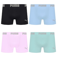 Cueca Puma Boxer Sem Costura - 4 unidades - Masculina