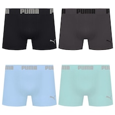Cueca Puma Boxer Sem Costura - 4 unidades - Masculina