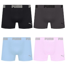 Cueca Puma Boxer Sem Costura - 4 unidades - Masculina