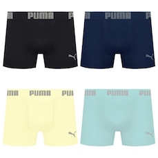 Cueca Puma Boxer Sem Costura - 4 unidades - Masculina