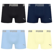 Cueca Puma Boxer Sem Costura - 4 unidades - Masculina